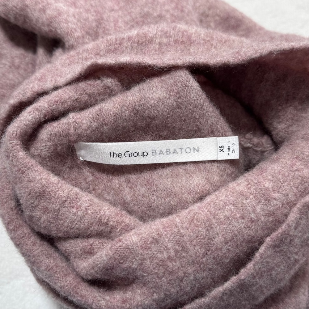 Babaton Plutarch Sweater Wool-blend Oversized Turtleneck Dusty Pink Size XS - Picture 5 of 15